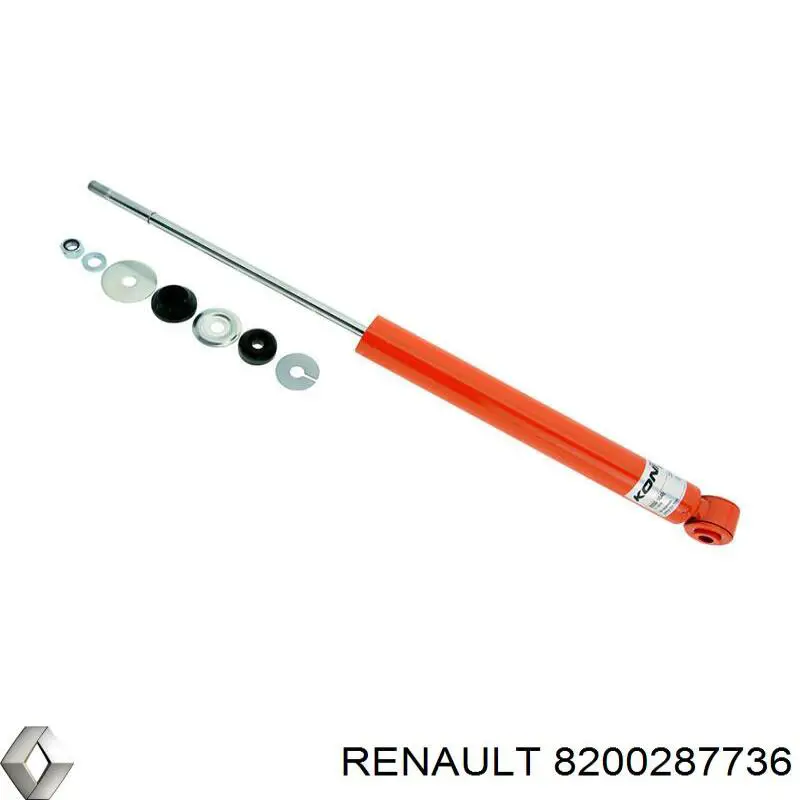 8200287736 Renault (RVI) amortiguador trasero