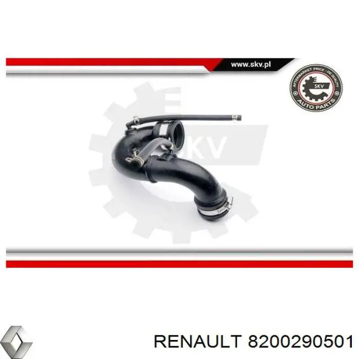 Tubo de salida de aire del turbocompresor 8200290501 Renault (RVI)