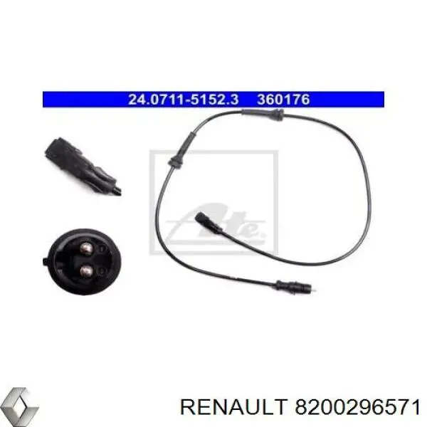 8200296571 Renault (RVI) sensor abs trasero