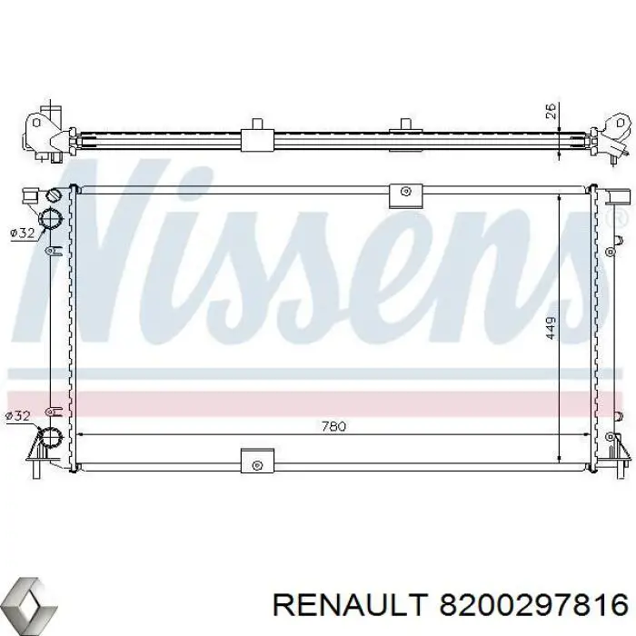 Água radiador Renault (RVI) 8200297816 precio, desde 97,15 EUR