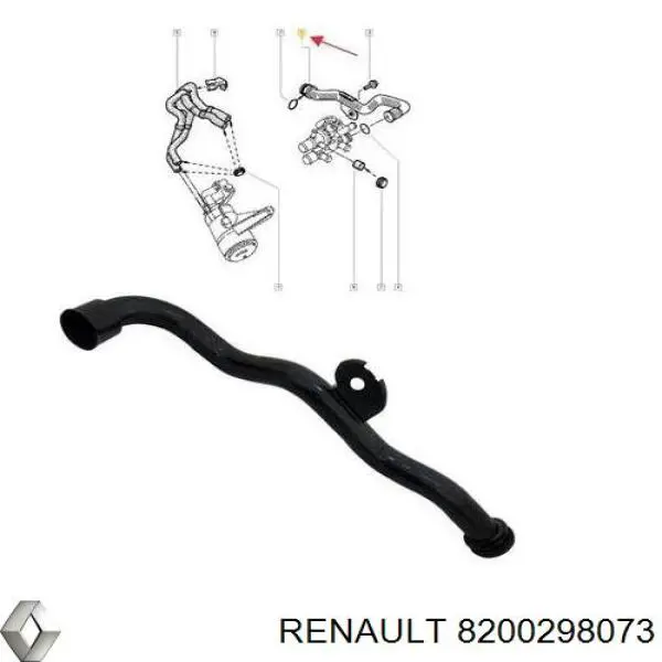 Manguera de impulsión de la bomba de agua Renault (RVI) 8200298073 precio, desde 37,08 EUR