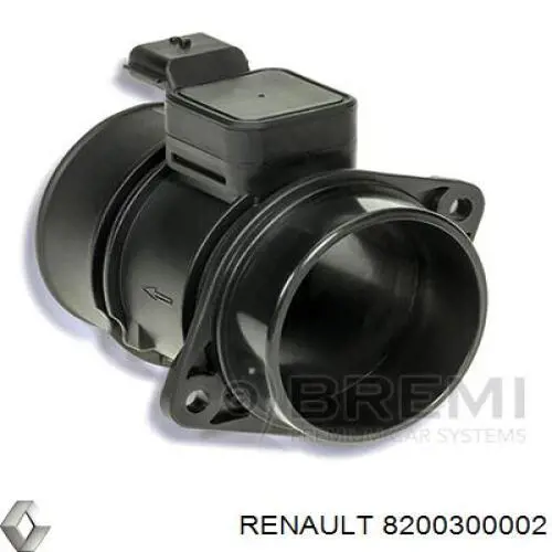 8200300002 Renault (RVI) sensor de flujo de aire/medidor de flujo (flujo de aire masibo)