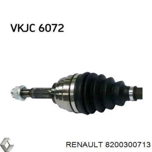 8200300713 Renault (RVI) árbol de transmisión delantero derecho