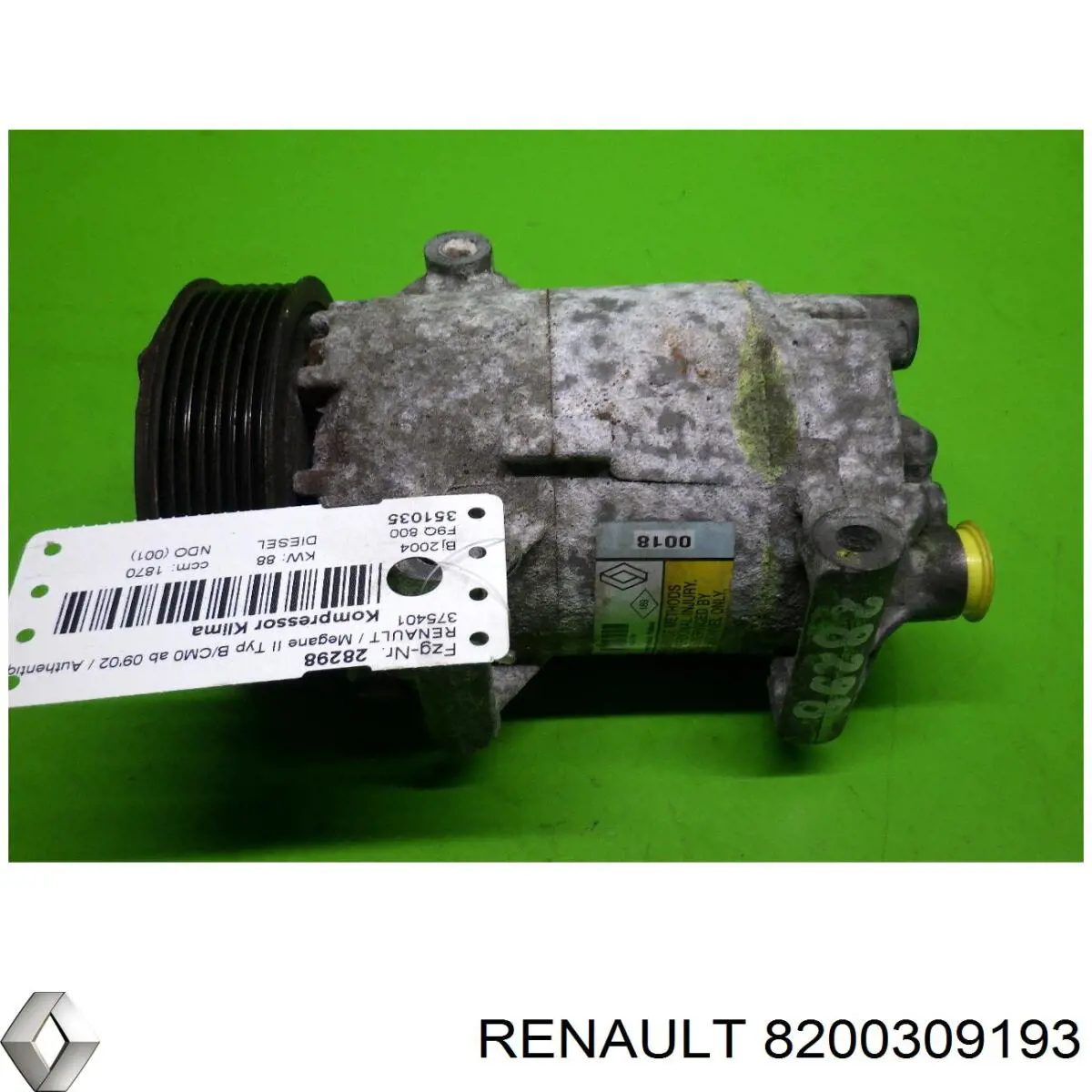 Compresor de aire acondicionado Renault Scenic 2 JM0, JM1