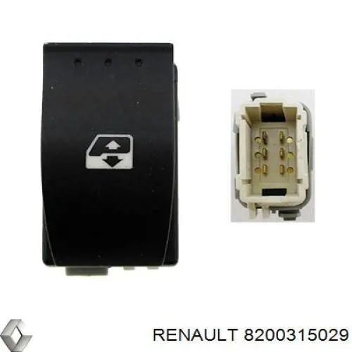 8200315029 Renault (RVI) botón de encendido, motor eléctrico, elevalunas, trasero