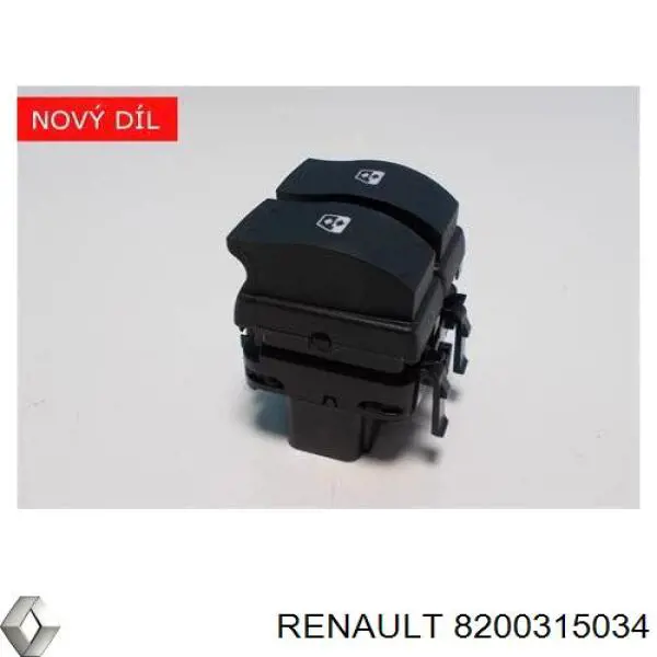 Interruptor de elevalunas delantera izquierda 8200315034 Renault (RVI)