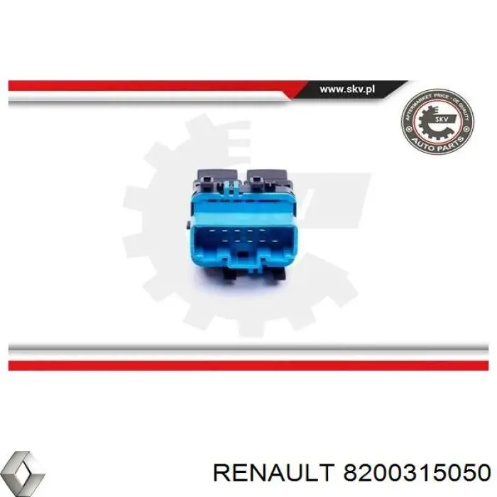 Interruptor de elevalunas delantera izquierda 8200315050 Renault (RVI)