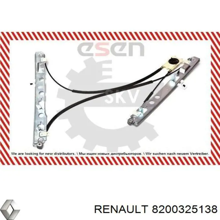 Mecanismo elevalunas delantero izquierdo Renault (RVI) 8200325138 precio, desde 50,66 EUR