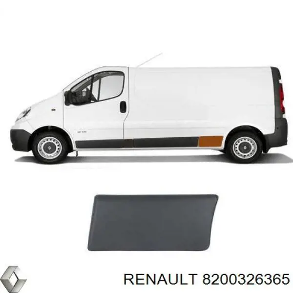 Moldura de guardabarros trasero izquierdo Renault (RVI) 8200326365 precio, desde 37,20 EUR