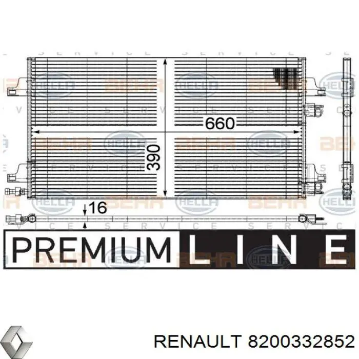 8200332852 Renault (RVI) condensador aire acondicionado