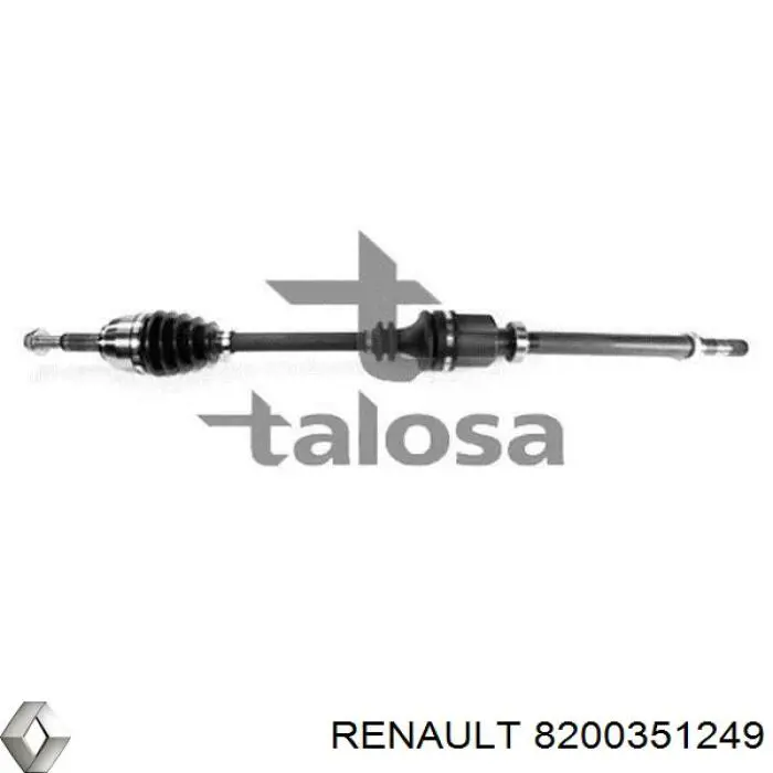 8200351249 Renault (RVI) árbol de transmisión delantero derecho