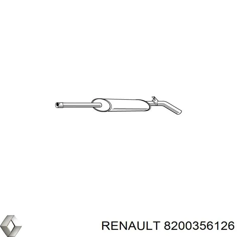 8200356126 Renault (RVI) silenciador posterior