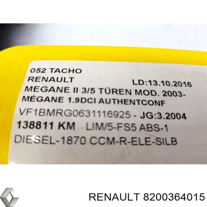 Tablero De Instrumentos (Panel De Instrumentos) para Renault Megane (BM0, CM0)