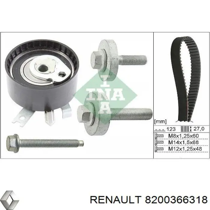 8200366318 Renault (RVI) correa distribución
