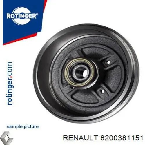 Tambor de freno trasero Renault (RVI) 8200381151 precio, desde 100,97 EUR