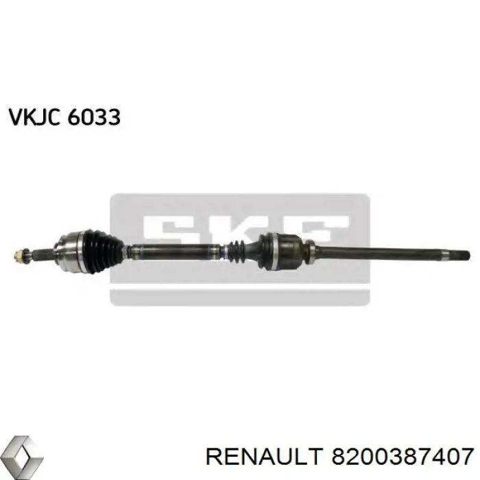 Semieje delantero derecho Renault (RVI) 8200387407 precio, desde 101,64 EUR