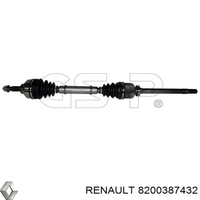 8200387432 Renault (RVI) árbol de transmisión delantero derecho