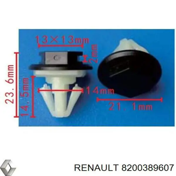 Clip de moldura de guardabarros Renault (RVI) 8200389607 precio, desde 1,09 EUR