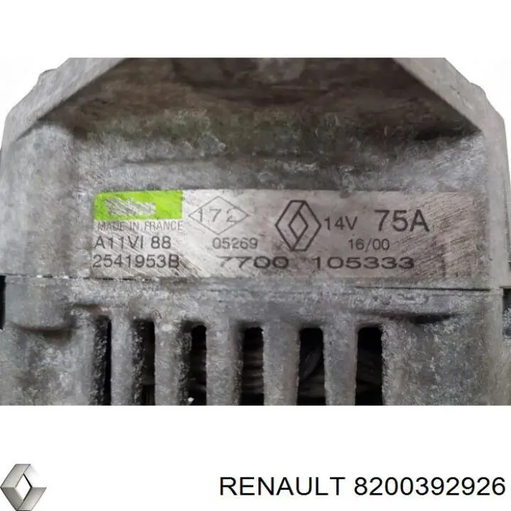 8200392926 Renault (RVI) alternador