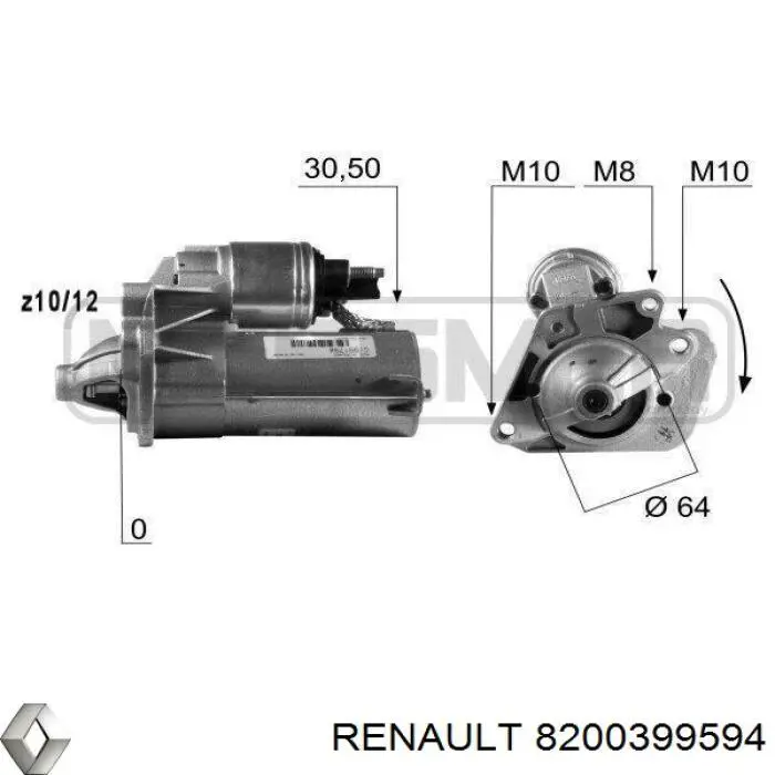 Comprar 8200399594 Renault (RVI) Motores de arranque