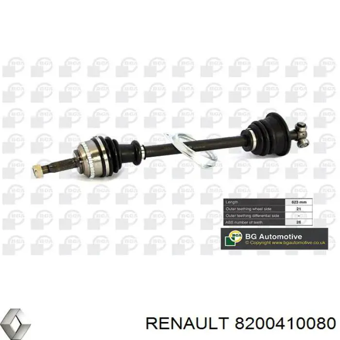 8200410080 Renault (RVI) árbol de transmisión delantero izquierdo