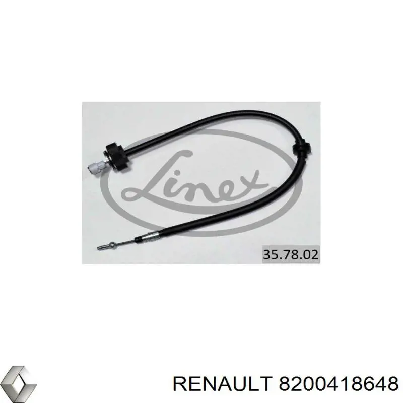 8200418648 Renault (RVI) Cable de freno de mano trasero derecho/izquierdo