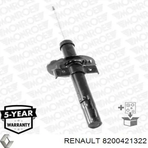 Amortiguador trasero 8200421322 Renault (RVI)