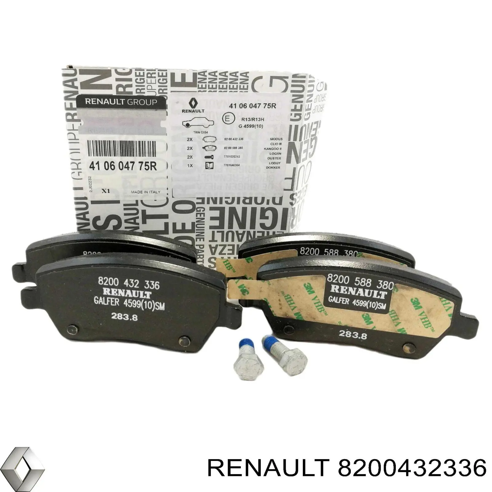 Pastillas freno delanteras Renault (RVI) 8200432336 precio, desde 18,75 EUR