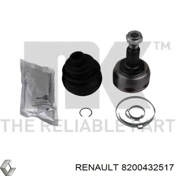 8200432517 Renault (RVI) árbol de transmisión delantero izquierdo