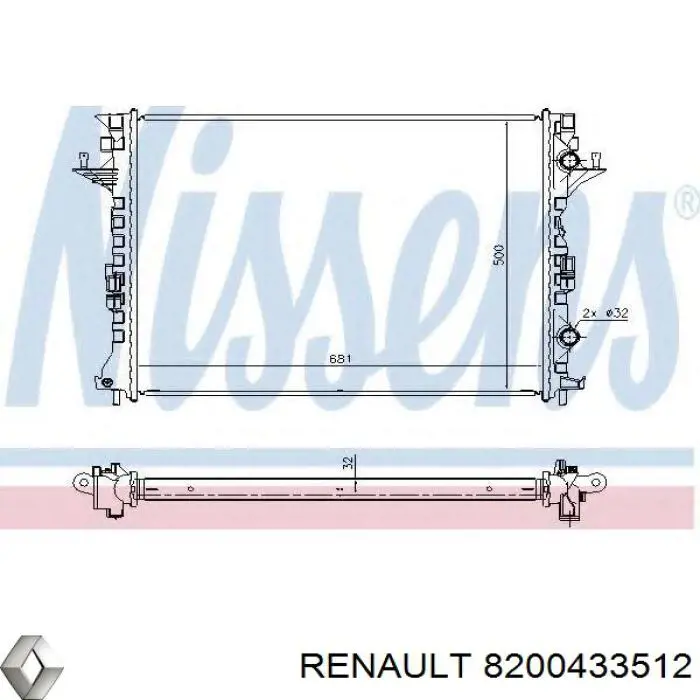 8200433512 Renault (RVI) Refrigeración del motor