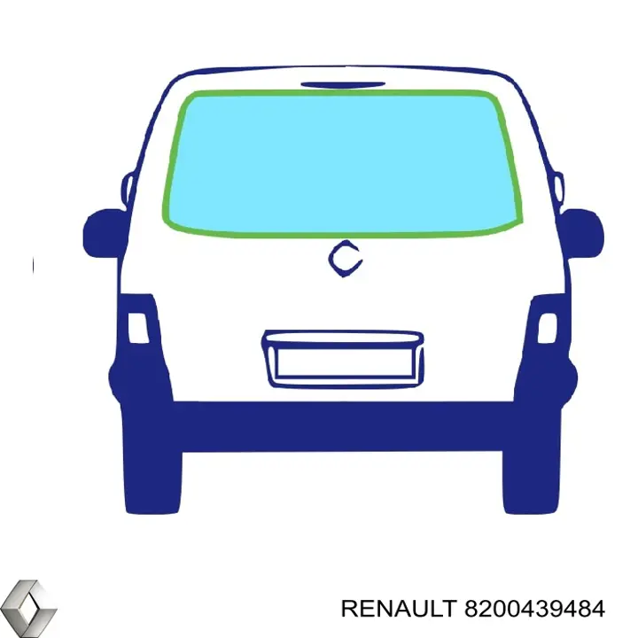 8200439484 Renault (RVI) cristal de el maletero, 3/5 puertas traseras (trastes)