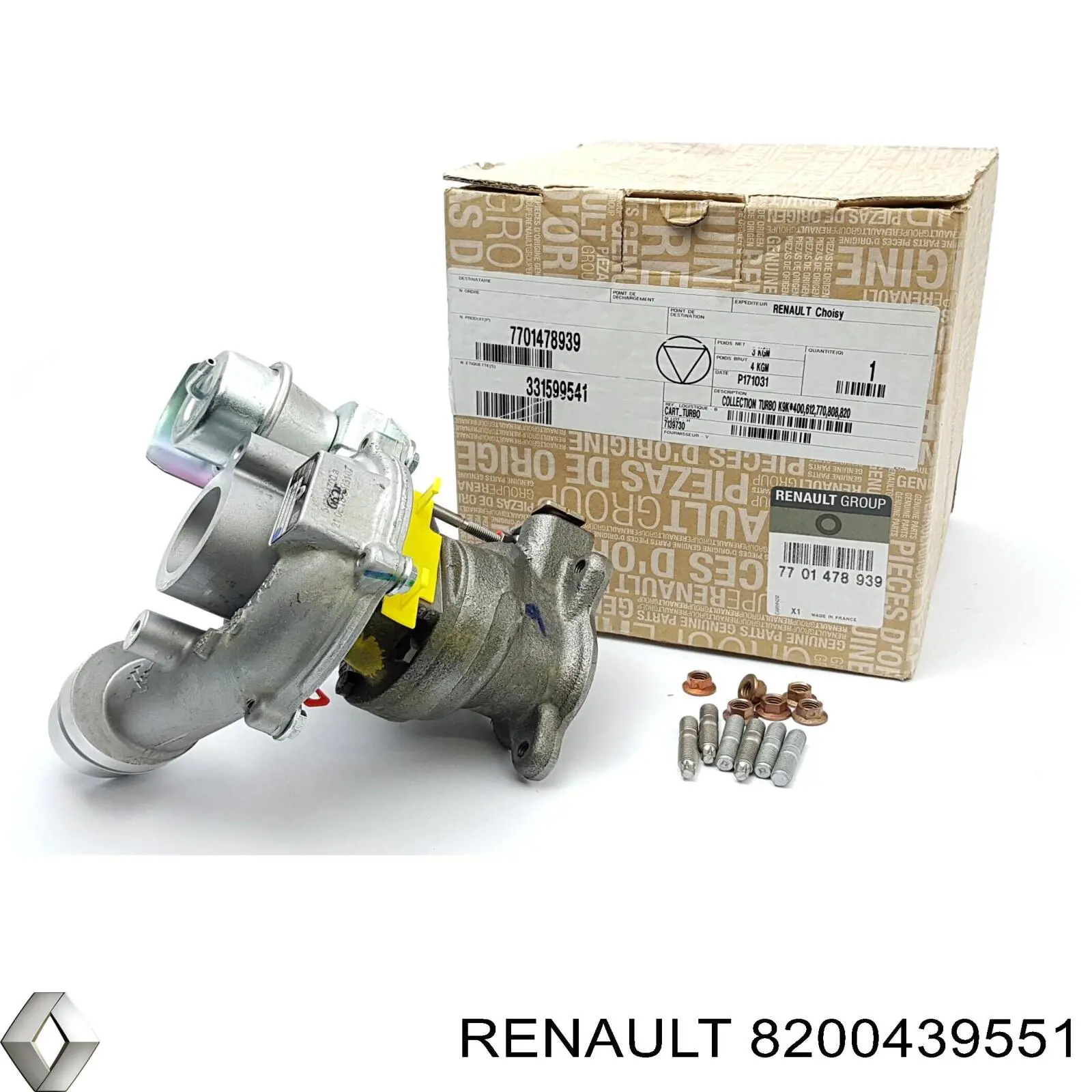 8200439551 Renault (RVI) turbocompresor