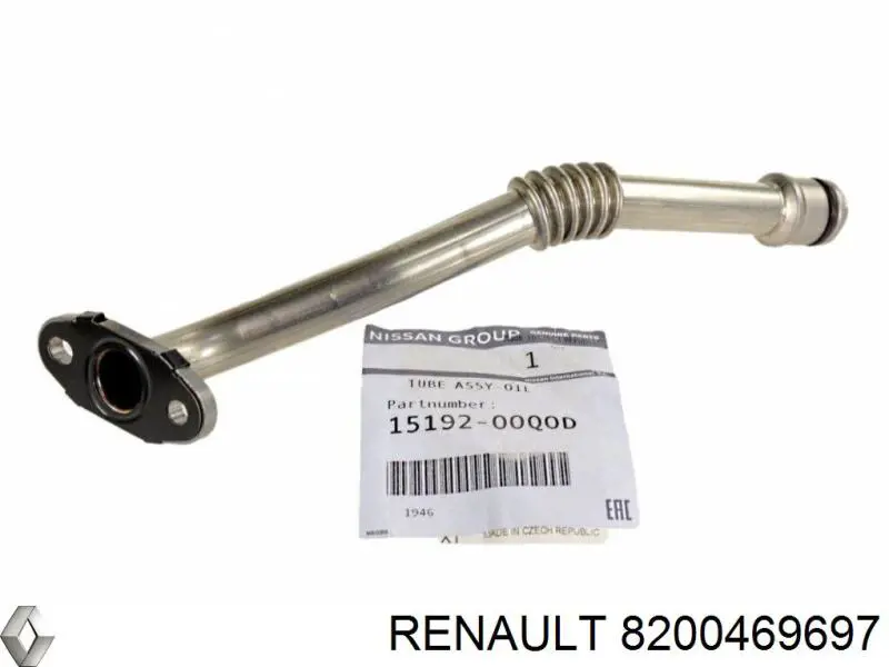 Comprar 8200469697 Renault (RVI) Tubo de drenaje de aceite de turbocompresor