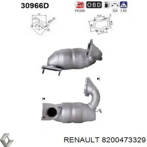 8200473329 Renault (RVI) catalizador