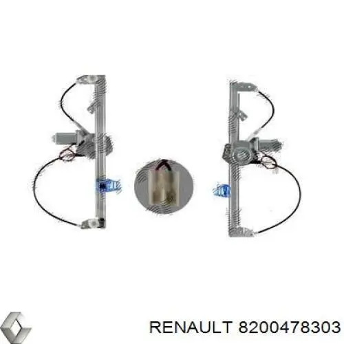 Mecanismo alzacristales, puerta trasera izquierda Renault Modus (JP0)