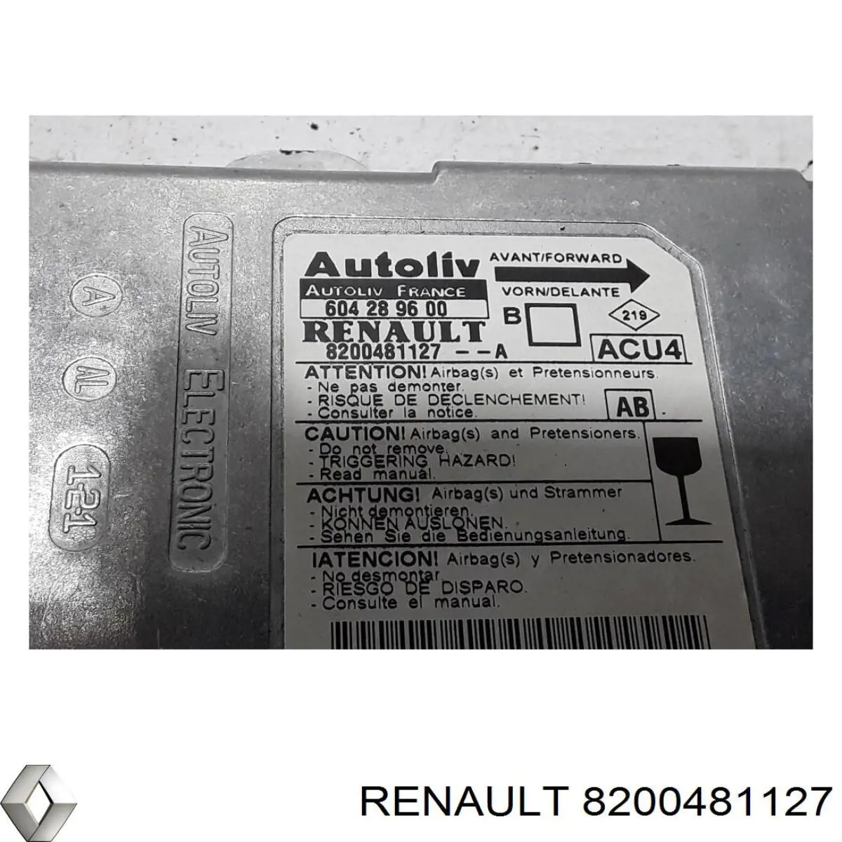 Comprar 8200481127 Renault (RVI) Módulo de control de airbag