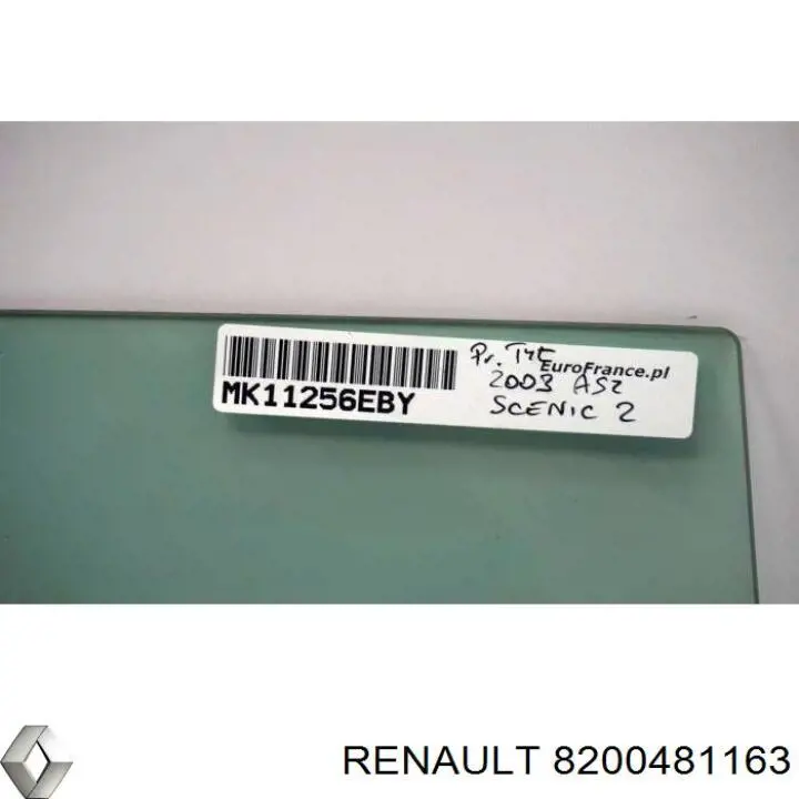 8200481163 Renault (RVI) luna de puerta trasera derecha