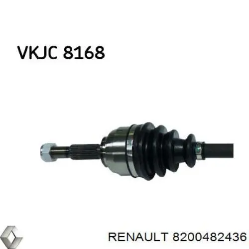 8200482436 Renault (RVI) árbol de transmisión delantero derecho