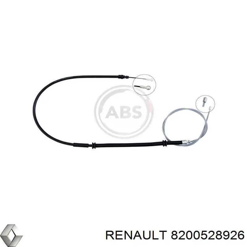 8200528926 Renault (RVI) cable de freno de mano trasero derecho/izquierdo