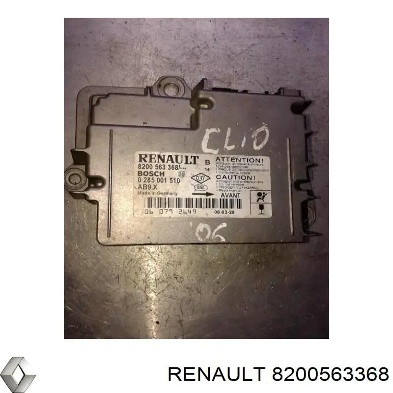 Comprar 8200563368 Renault (RVI) Módulo de control de airbag