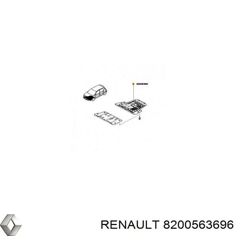 8200563696 Renault (RVI) Protección de cárter