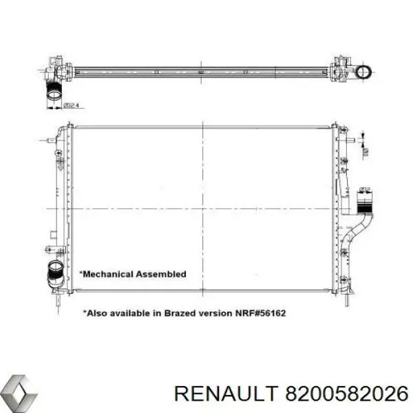 Comprar 8200582026 Renault (RVI) Radiador de auto