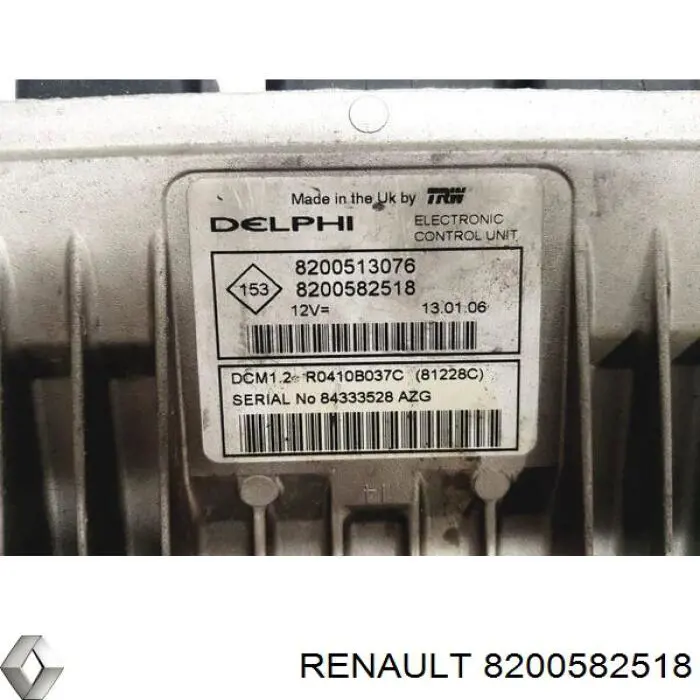 8200582518 Renault (RVI) modulo de control inyeccion de combustible (ecu)