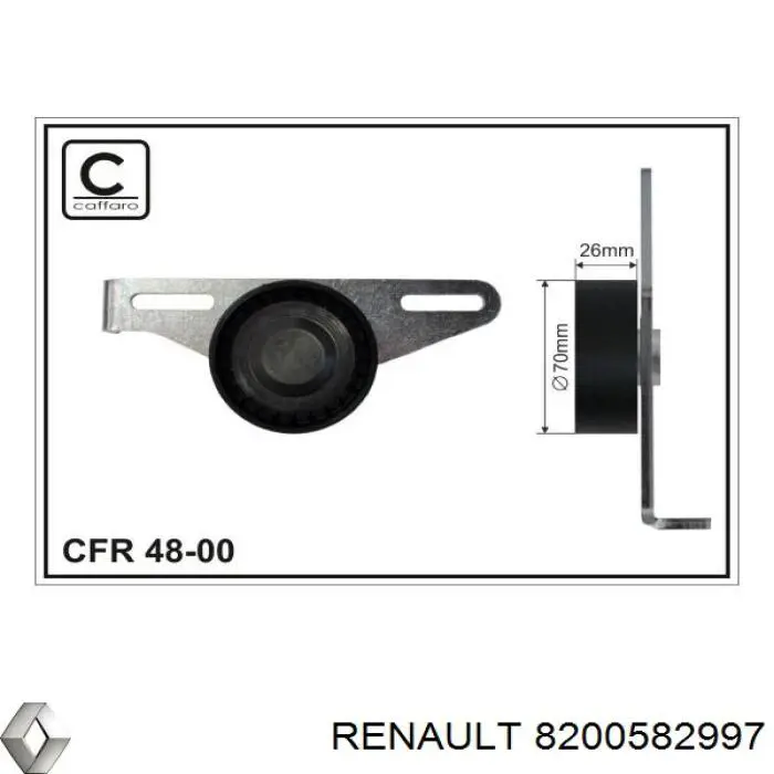 Tensor de la correa trapecial Renault (RVI) 8200582997 precio, desde 23,85 EUR
