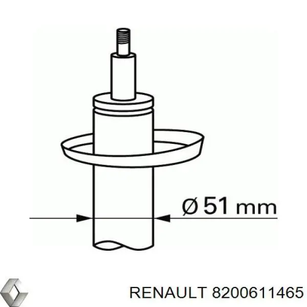 8200611465 Renault (RVI) amortiguador delantero