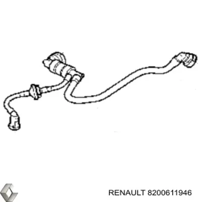 8200611946 Renault (RVI) tubo de ventilacion del carter (separador de aceite)
