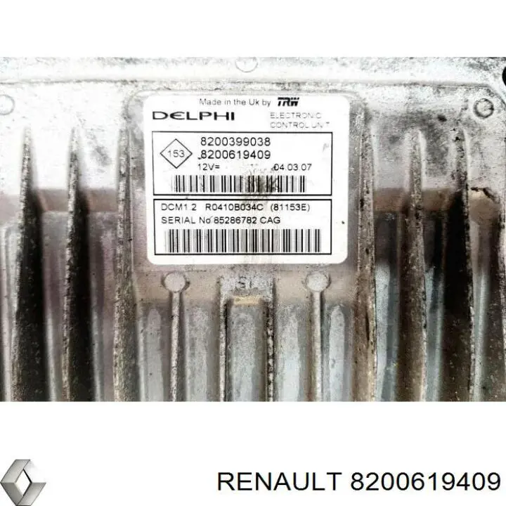 Unidad de control del motor  Renault (RVI) 8200619409 precio, desde 57,08 EUR