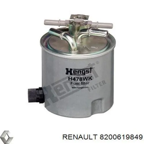 8200619849 Renault (RVI) filtro combustible