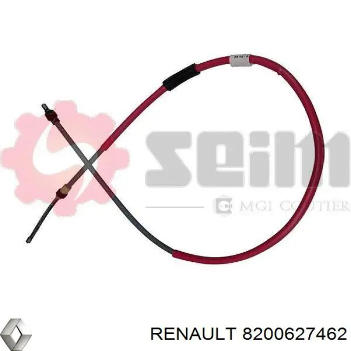 8200627462 Renault (RVI) cable de freno de mano trasero izquierdo