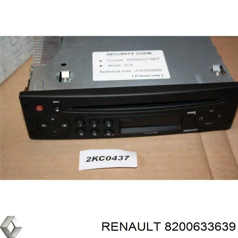 Radio AM/FM Renault (RVI) 8200633639 precio, desde 82,76 EUR